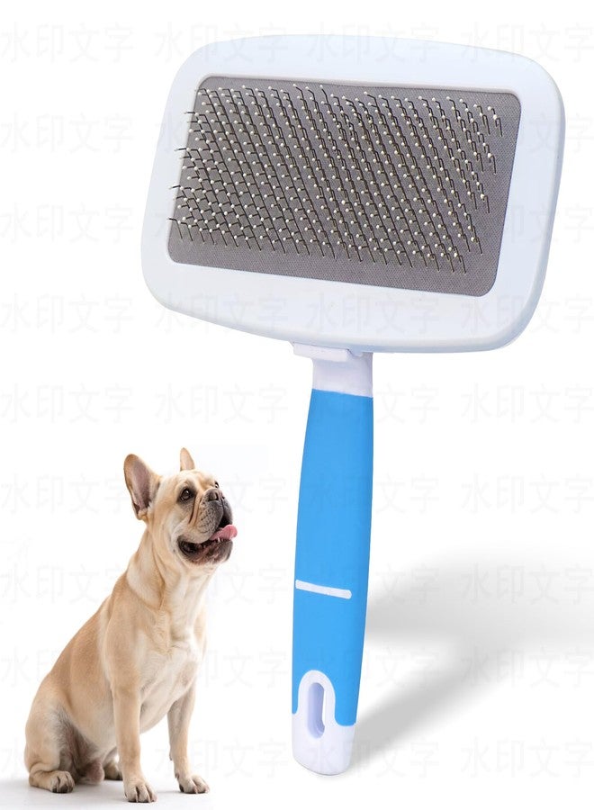 KEUYE French Bulldog Brush,Skin Friendly Effectively Tackle Shedding,Essential French Bulldog Accessory for Your Pets,Blue - Image 1